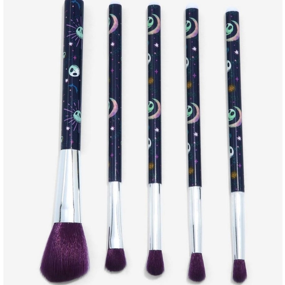 *NIB* Disney Nightmare Before Christmas Jack & Sally Makeup Brush Set w/ Holder - Picture 4 of 10